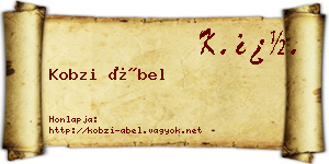 Kobzi Ábel névjegykártya