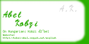 abel kobzi business card